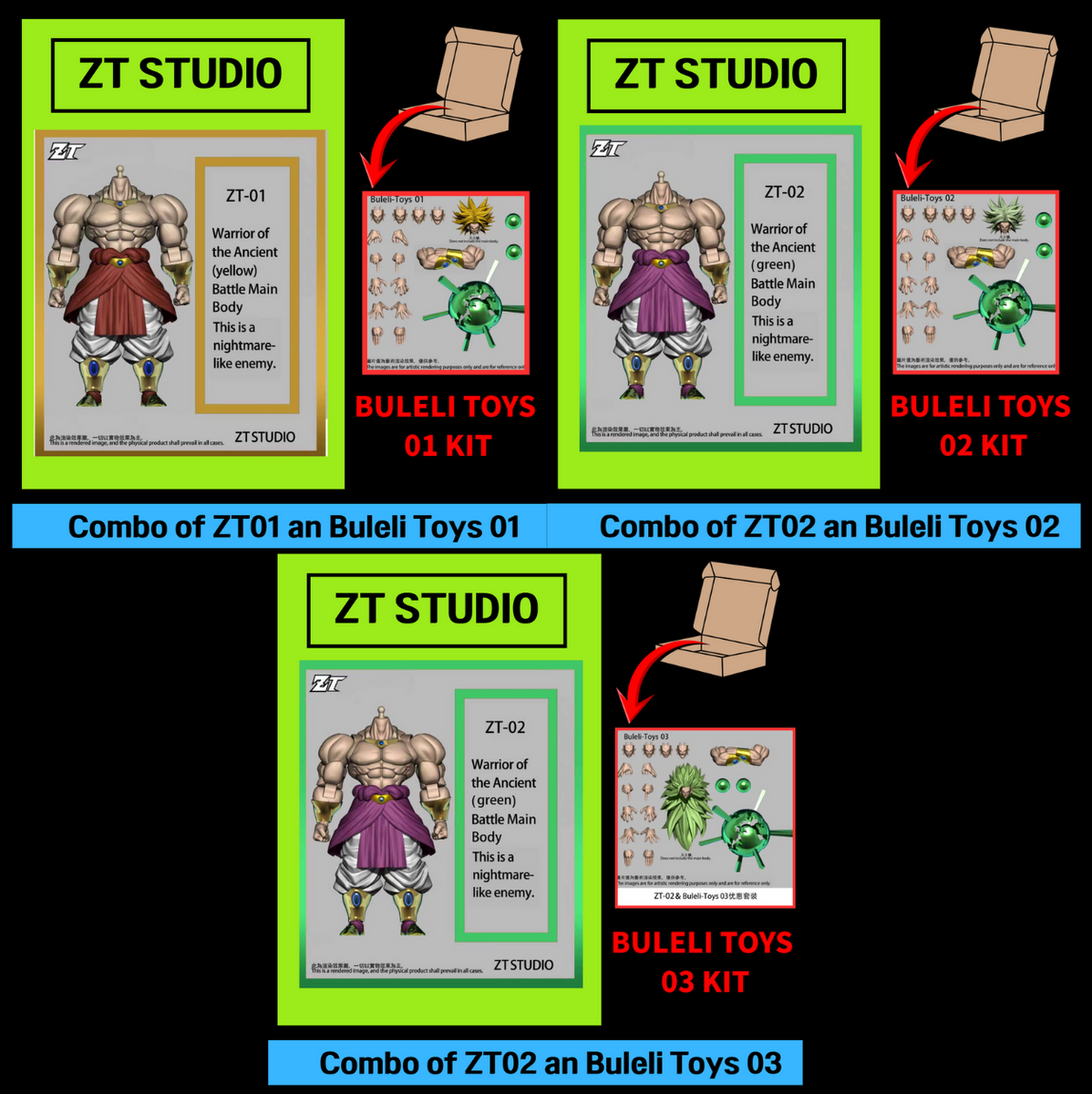 Preorder) ZT STUDIO ANCICENT WARRIOR FIGURE and Buleli Toys Kit