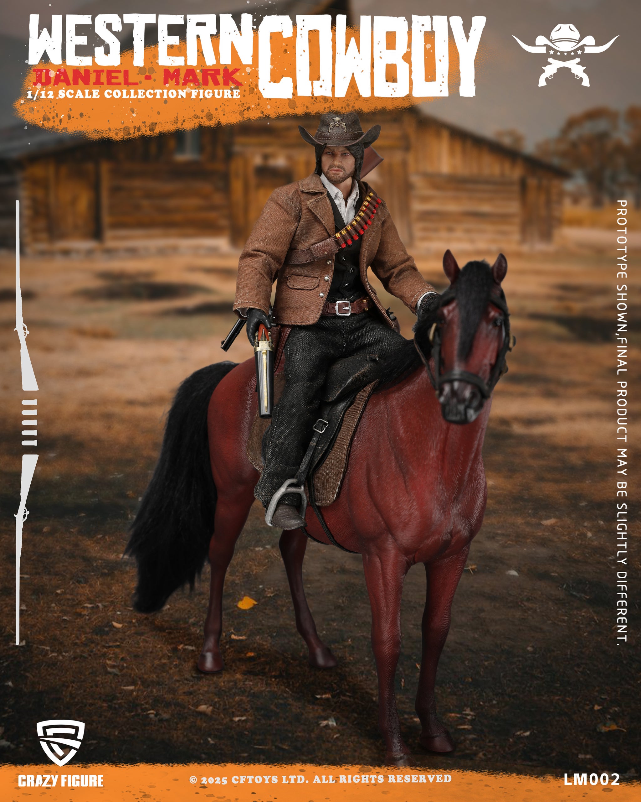 Preorder) Crazyfigure 1/12 Western Cowboy Daniel Mark action