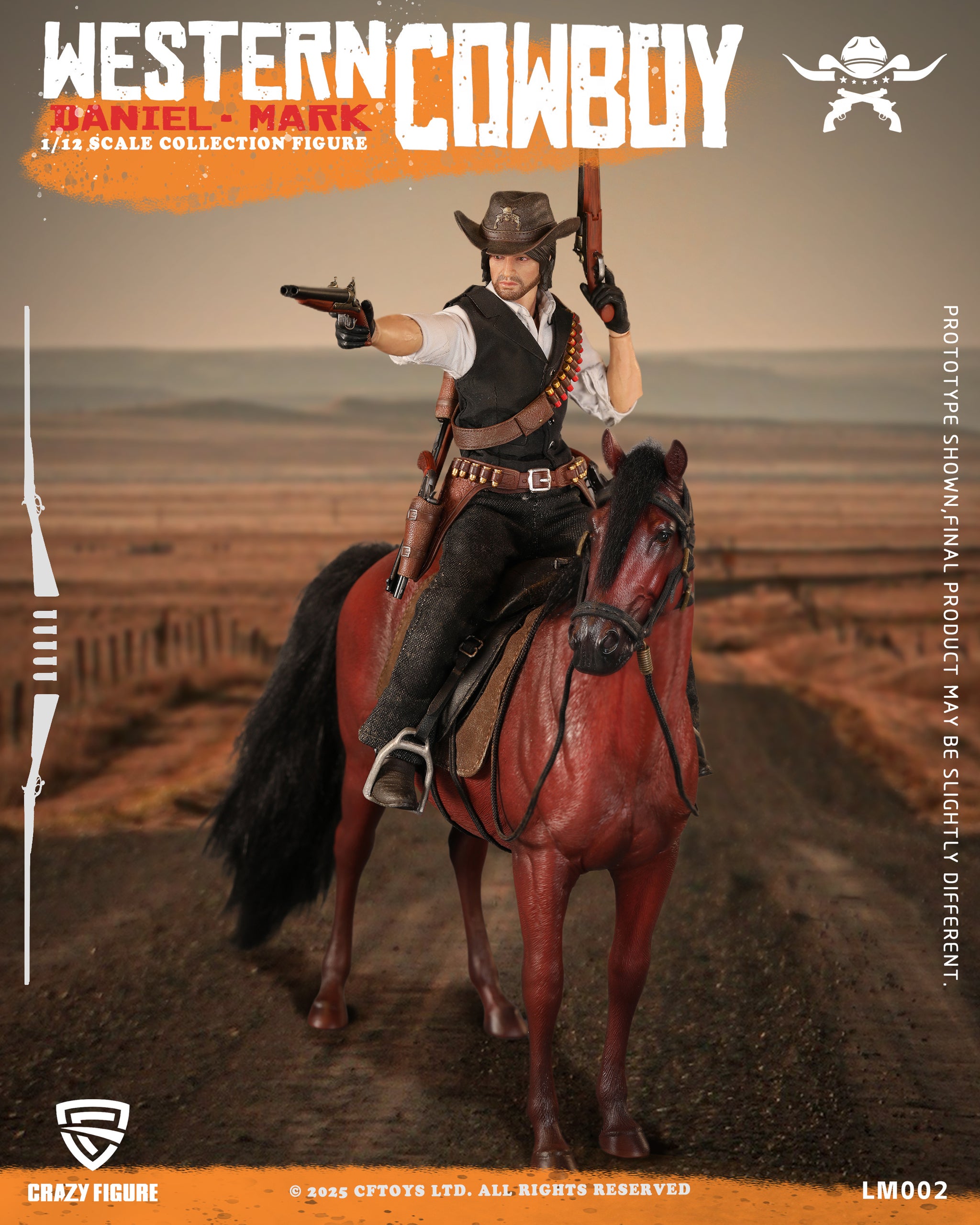 洋書 Mobil Collectibles: Chasing the RedHorse Preorder) Crazyfigure 1/12 Western Cowboy Daniel Mark action