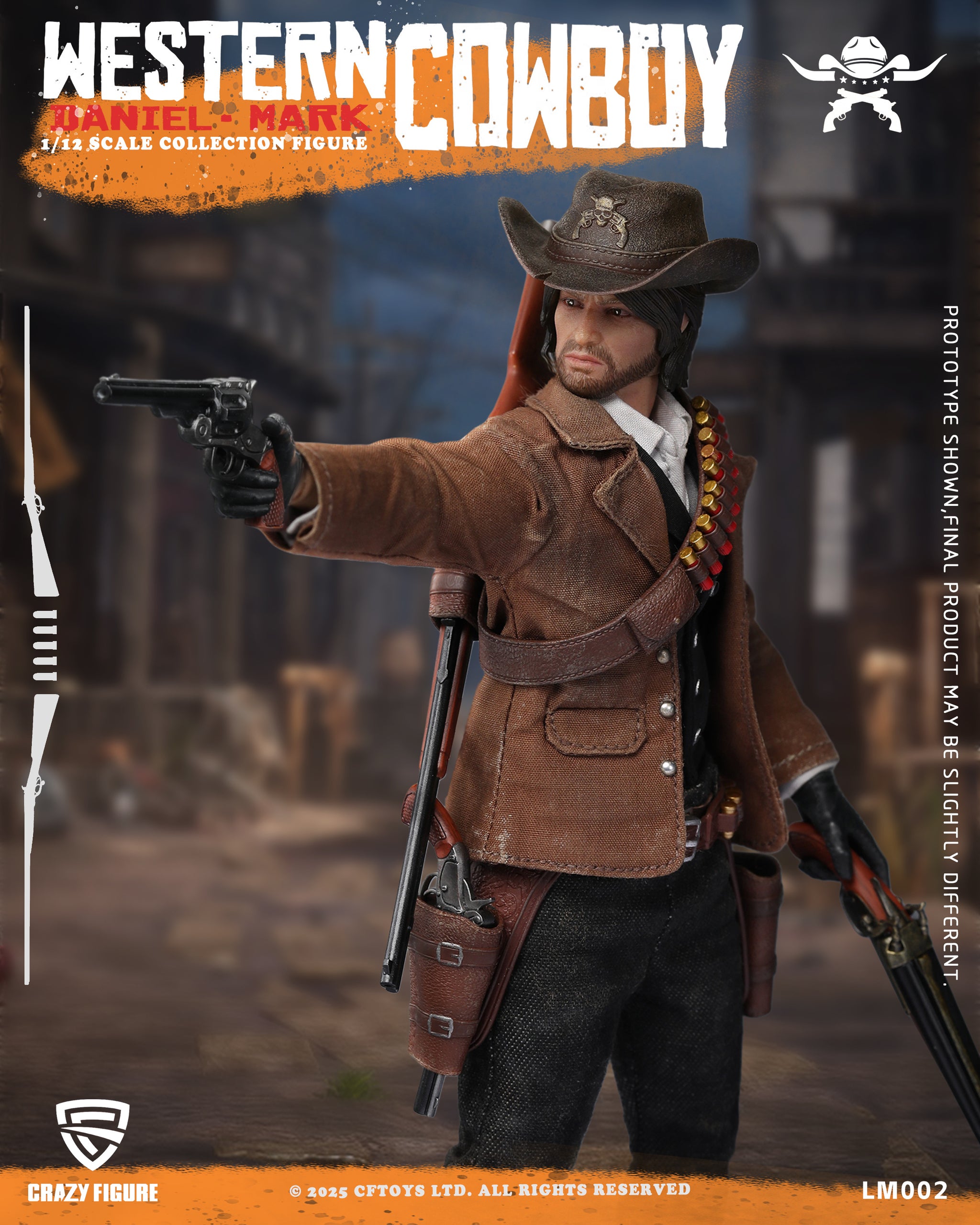 Preorder) Crazyfigure 1/12 Western Cowboy Daniel Mark action