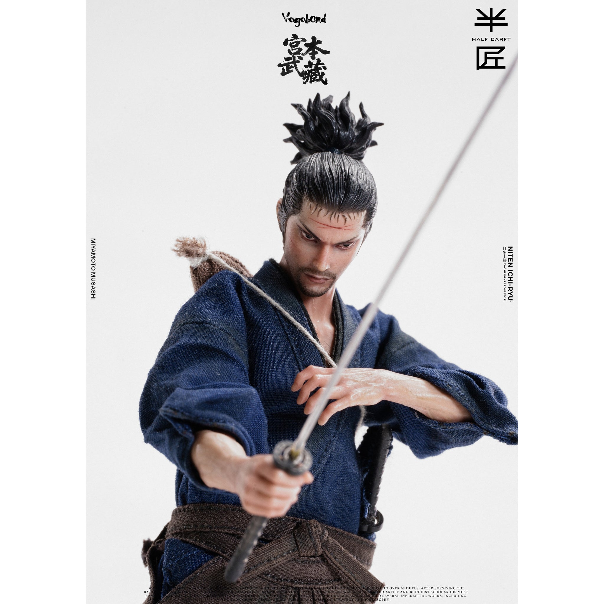 Preorder) Half Craft Studio 1/12 Musashi Miyamoto action figure