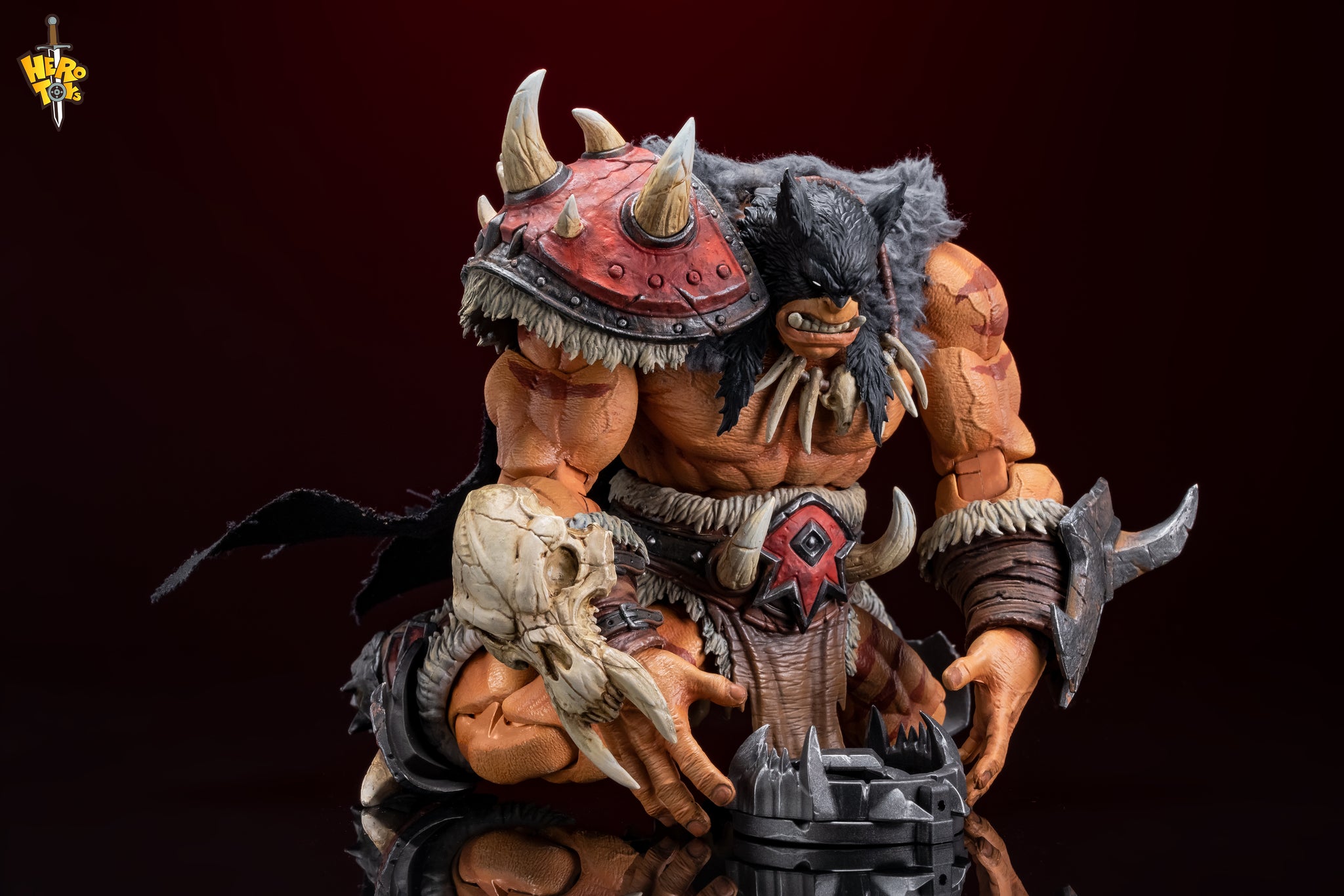 Preorder) Hero Toys 1/10 Tribal Hunter Orc tracker and war bear