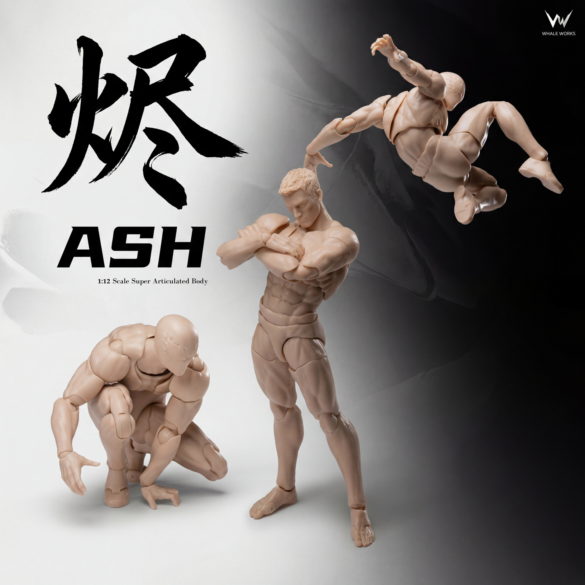 Preorder) Whale Works 1/12 Super Articulated Male Body ASH action