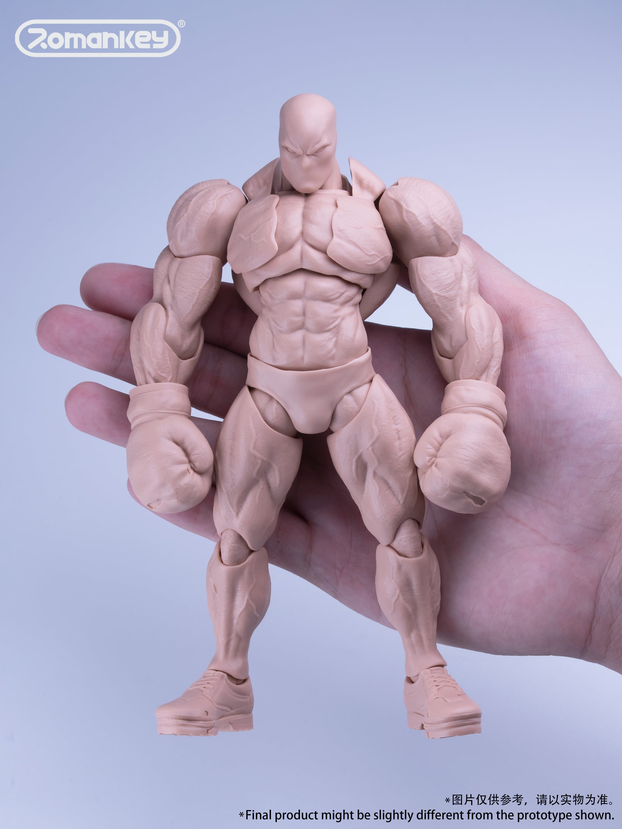 Romankey 1/12 男性 デッカ物 BIG GUY 上海WF限定ブラック Romankey 1/12 Action Figure Super Flexible 