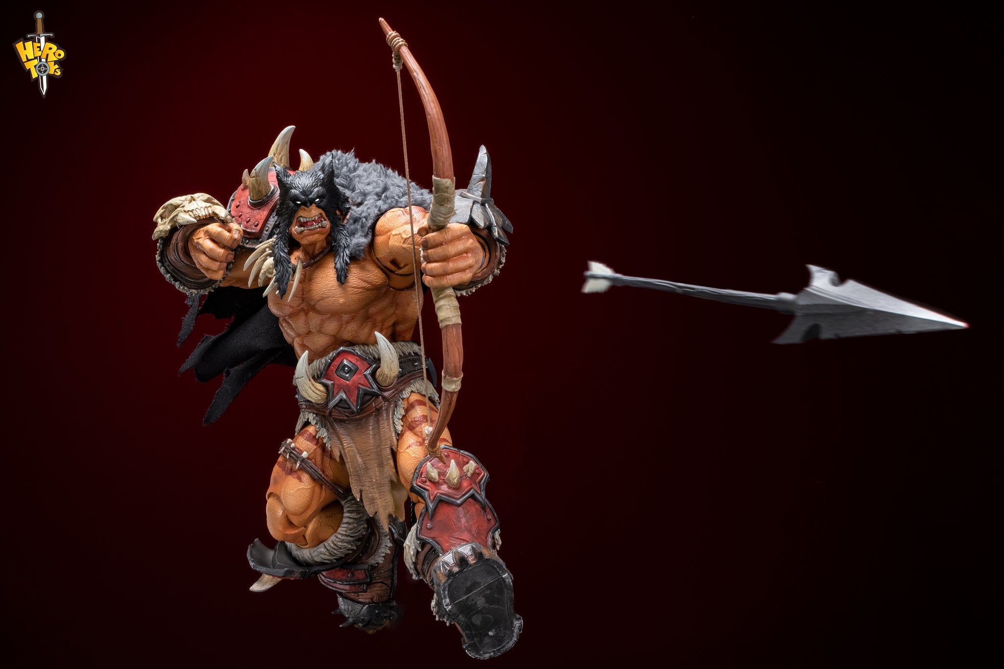 Preorder) Hero Toys 1/10 Tribal Hunter Orc tracker and war bear