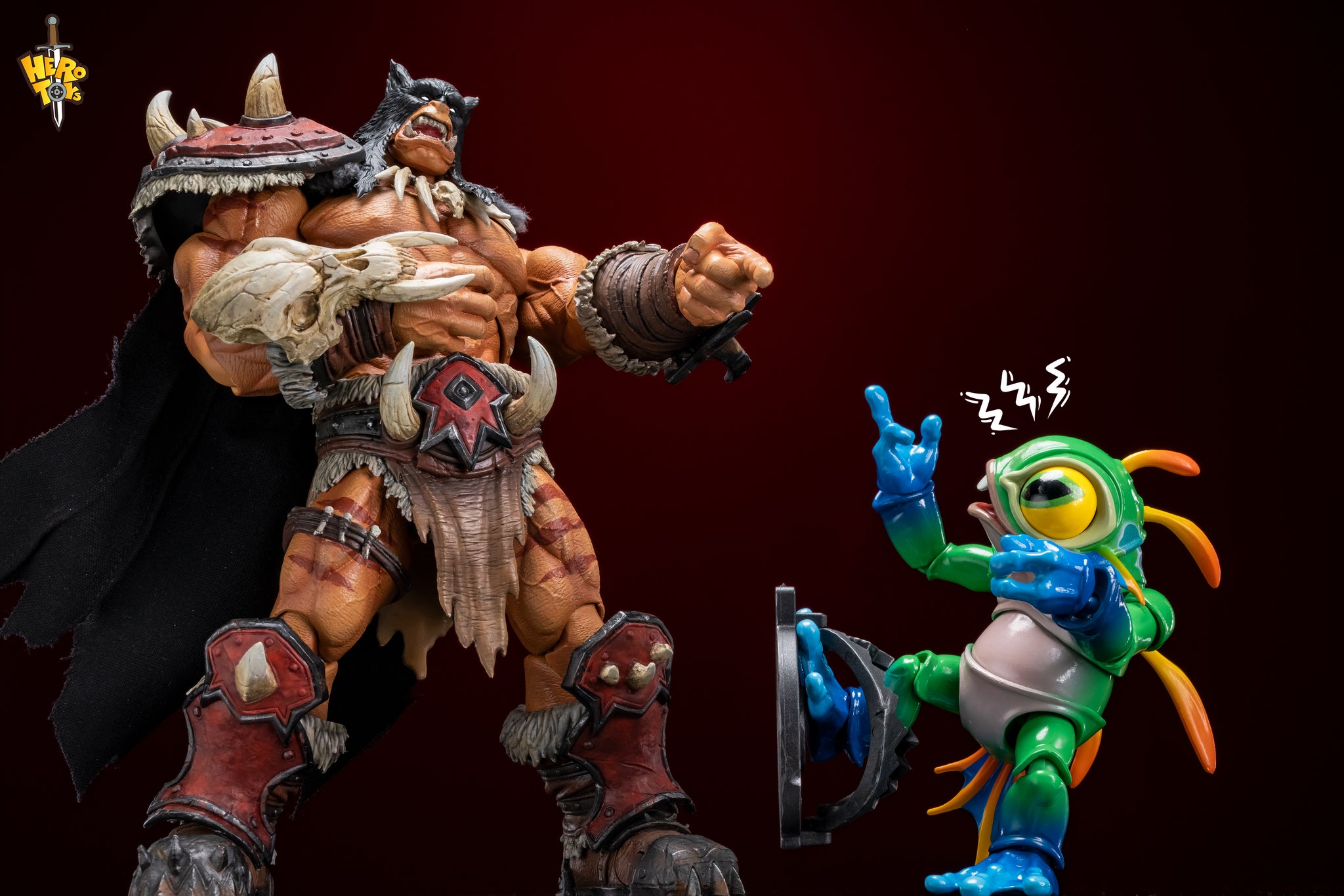 Preorder) Hero Toys 1/10 Tribal Hunter Orc tracker and war bear