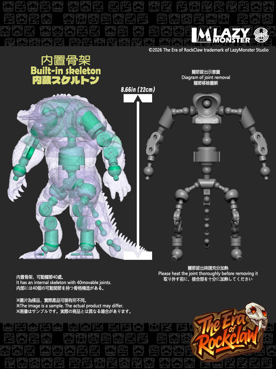RinoGentle Monster美品 Preorder) LazyMonster studio The Era of Rockclaw wave 1 BruteSkull