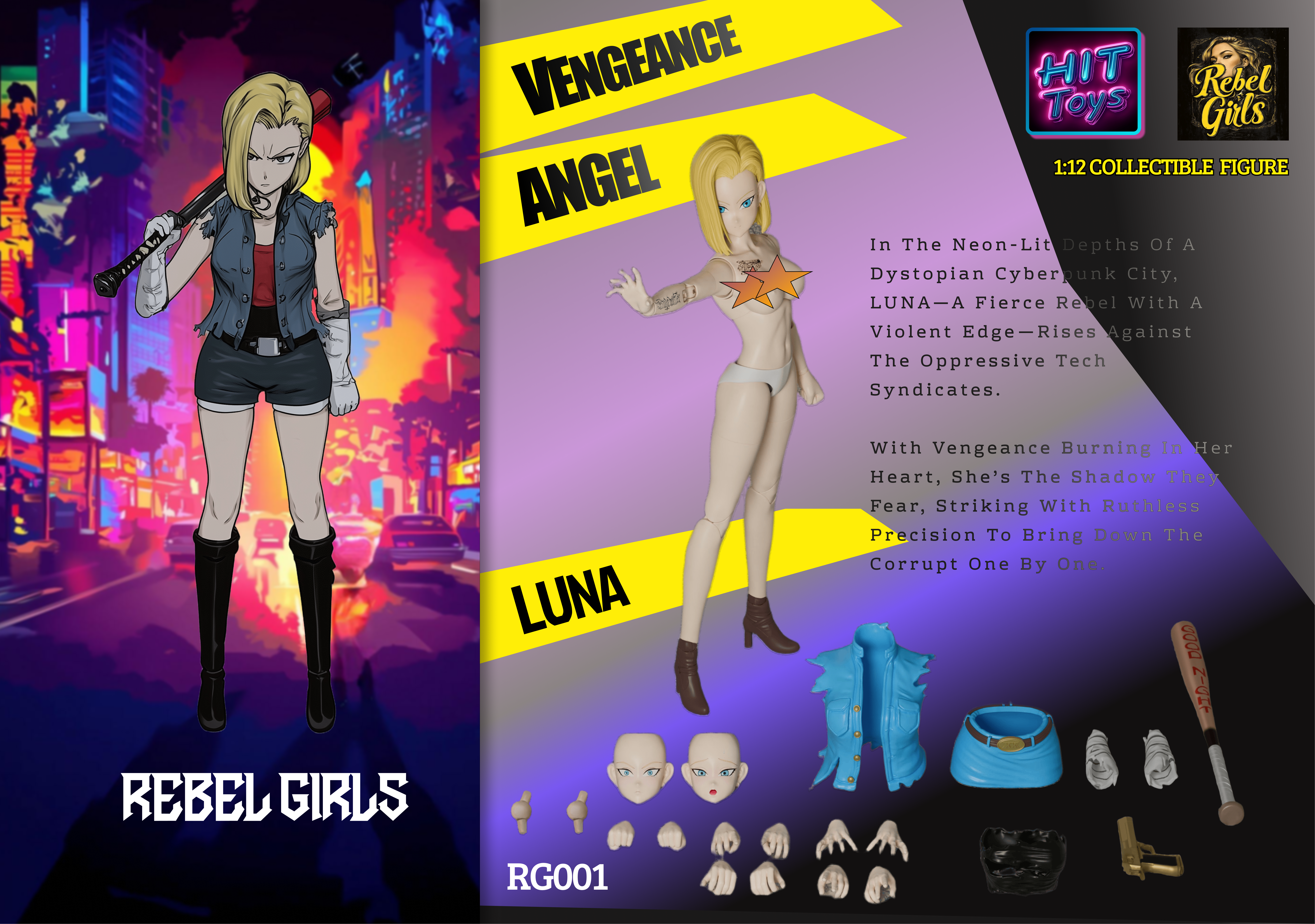 Preorder HITToys 1 12 Rebel Girls Series Wave One Vengenance Angel L 5ktoys