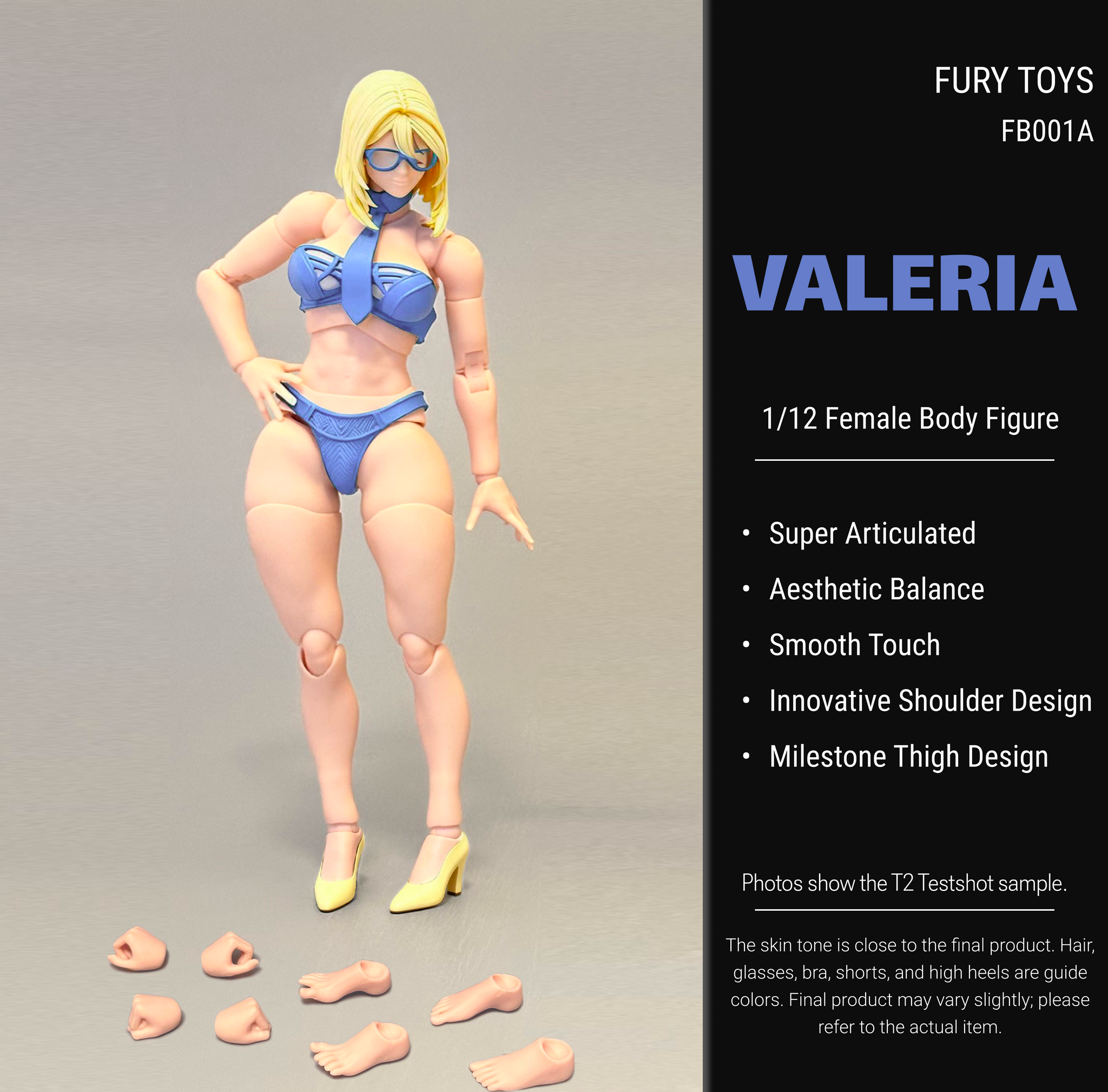 Preorder) FURY TOYS 1/12 Female Body figure Valeria Hana and Imani