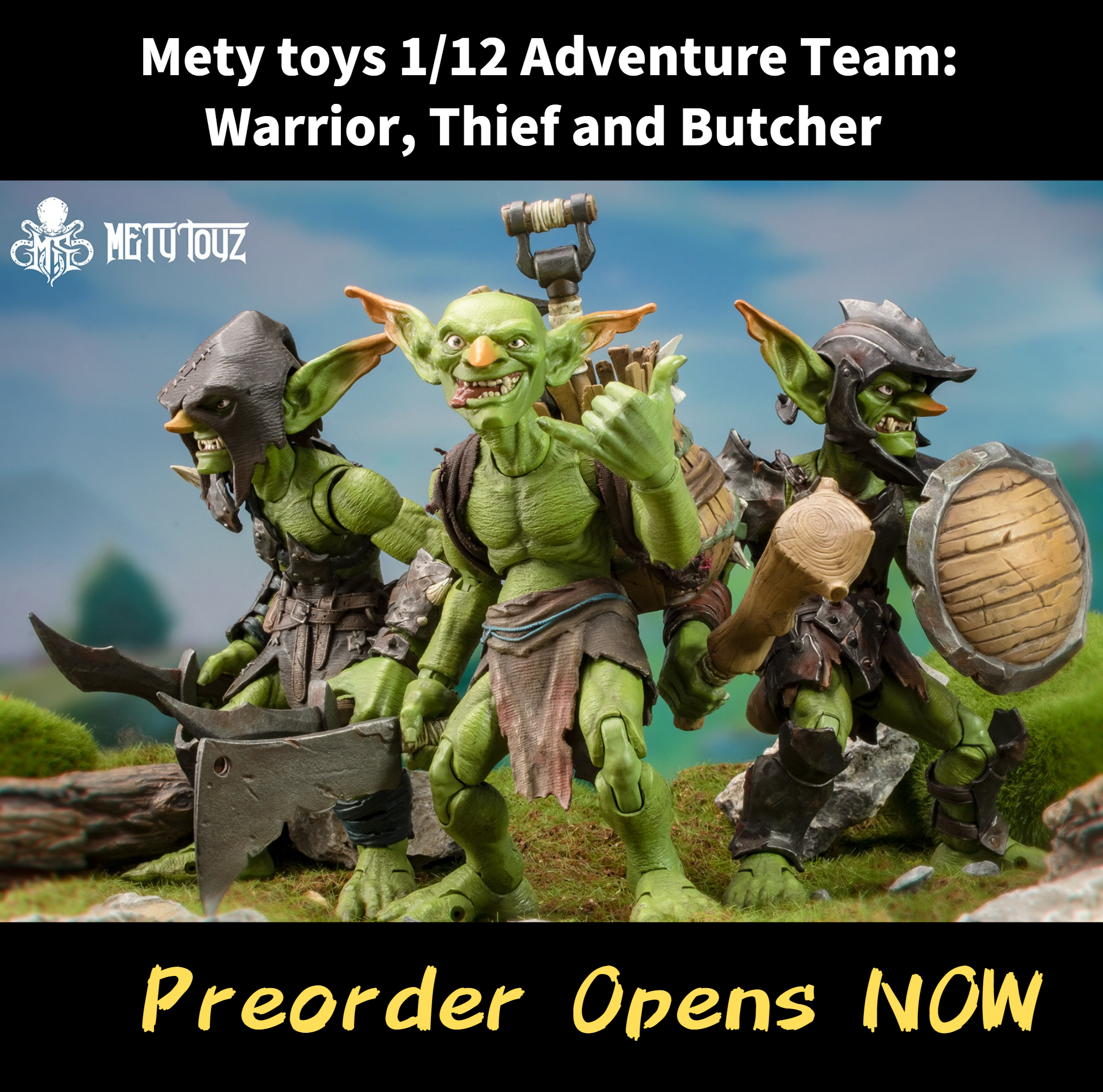 Preorder) Mety toyz 1/12 Adventure Team Warrior, Thief and Butcher