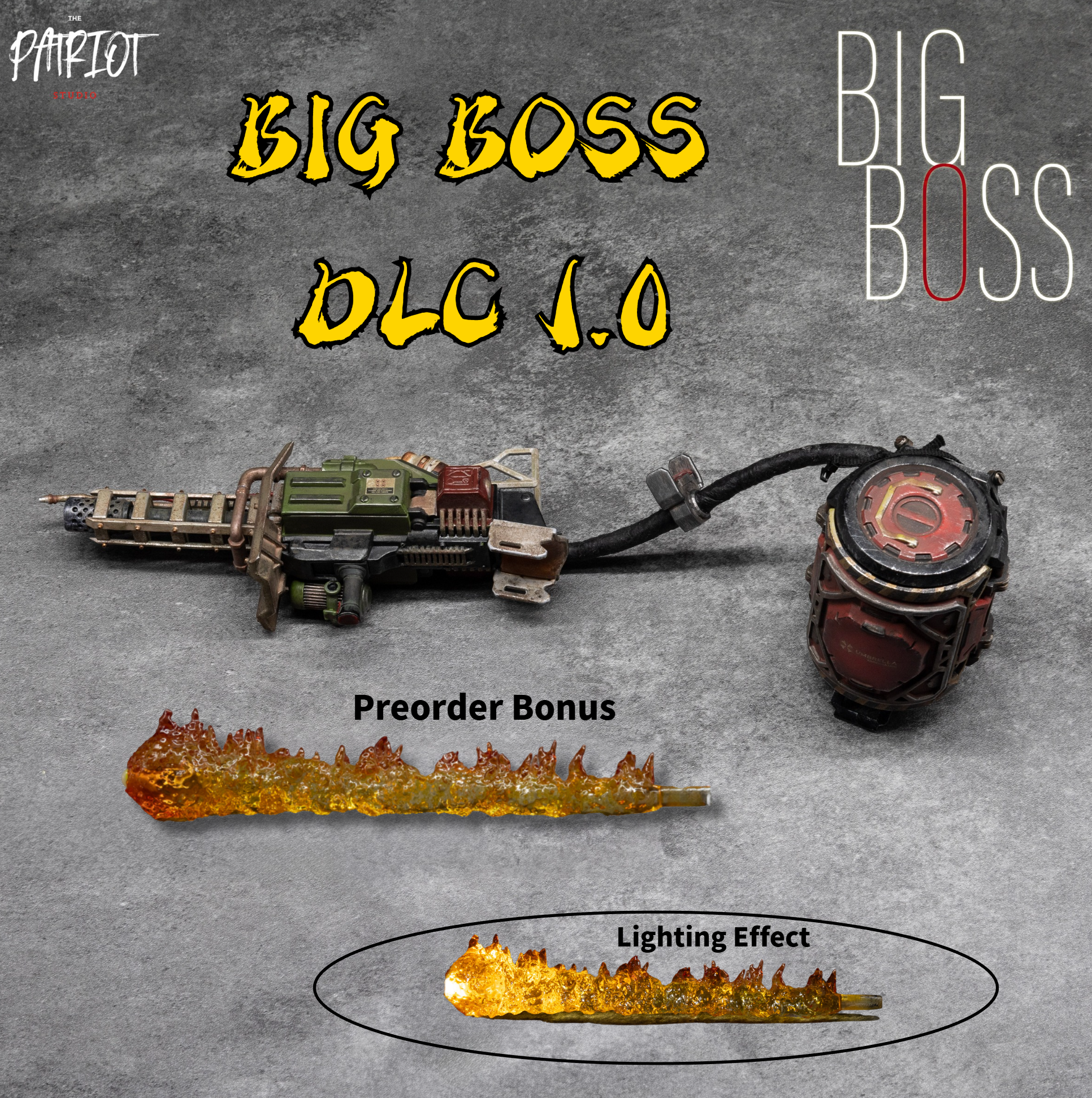Preorder) Patriot Studio 1/12 Big Boss DLC1.0 Flamethrower with Preorder) Patriot Studio 1/12 Big Boss DLC1.0 Flamethrower with