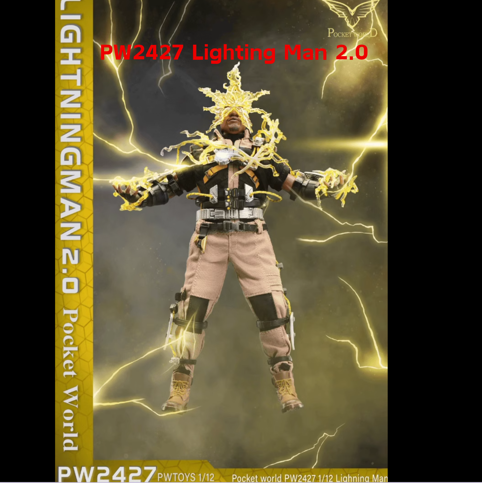PWTOYS 1/12 Electro 2.0 アクションフィギュアPW2427 USA Stock) Pwtoys 1/12 Lightning man 2.0 action figure