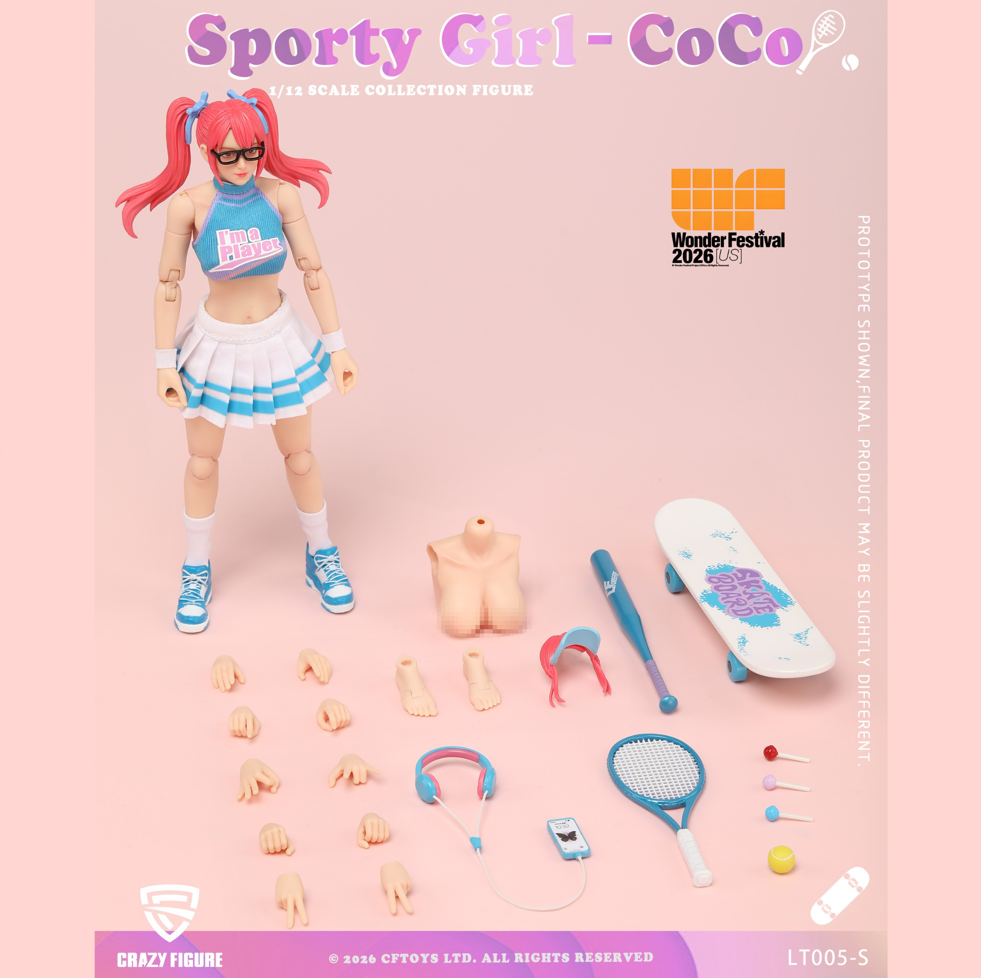 Preorder) Crazyfigure 1/12 Sporty Girl CoCo WF US Exclusive action