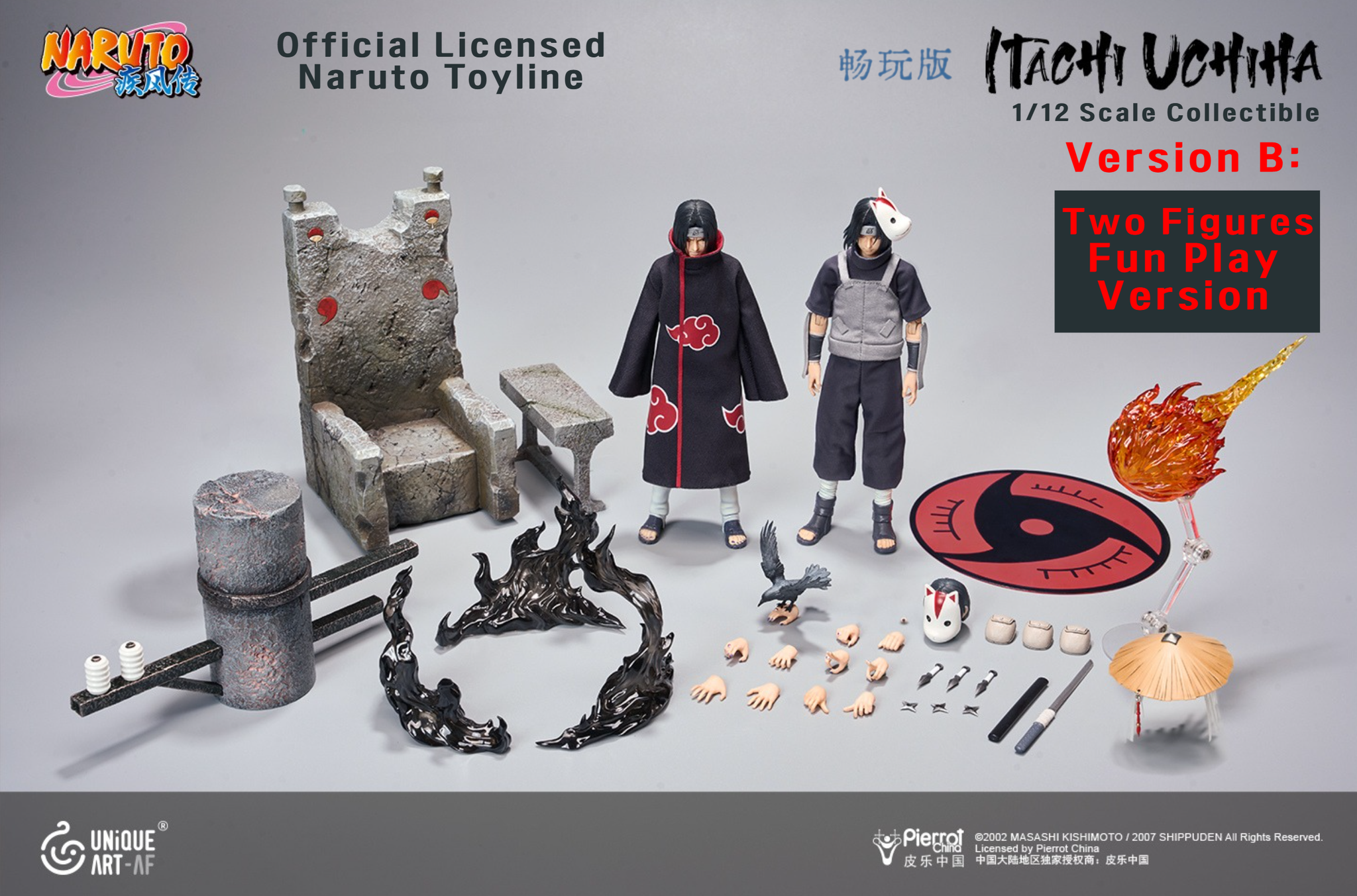 ⭐︎hachi⭐︎ Preorder) Unique Art 1/12 Official Licensed Naruto Itachi Uchiha