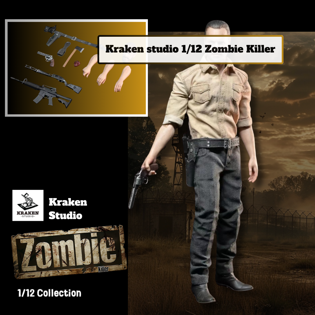 (Preorder) Kraken Studio 1/12 The zombie killer cloth action figure ...