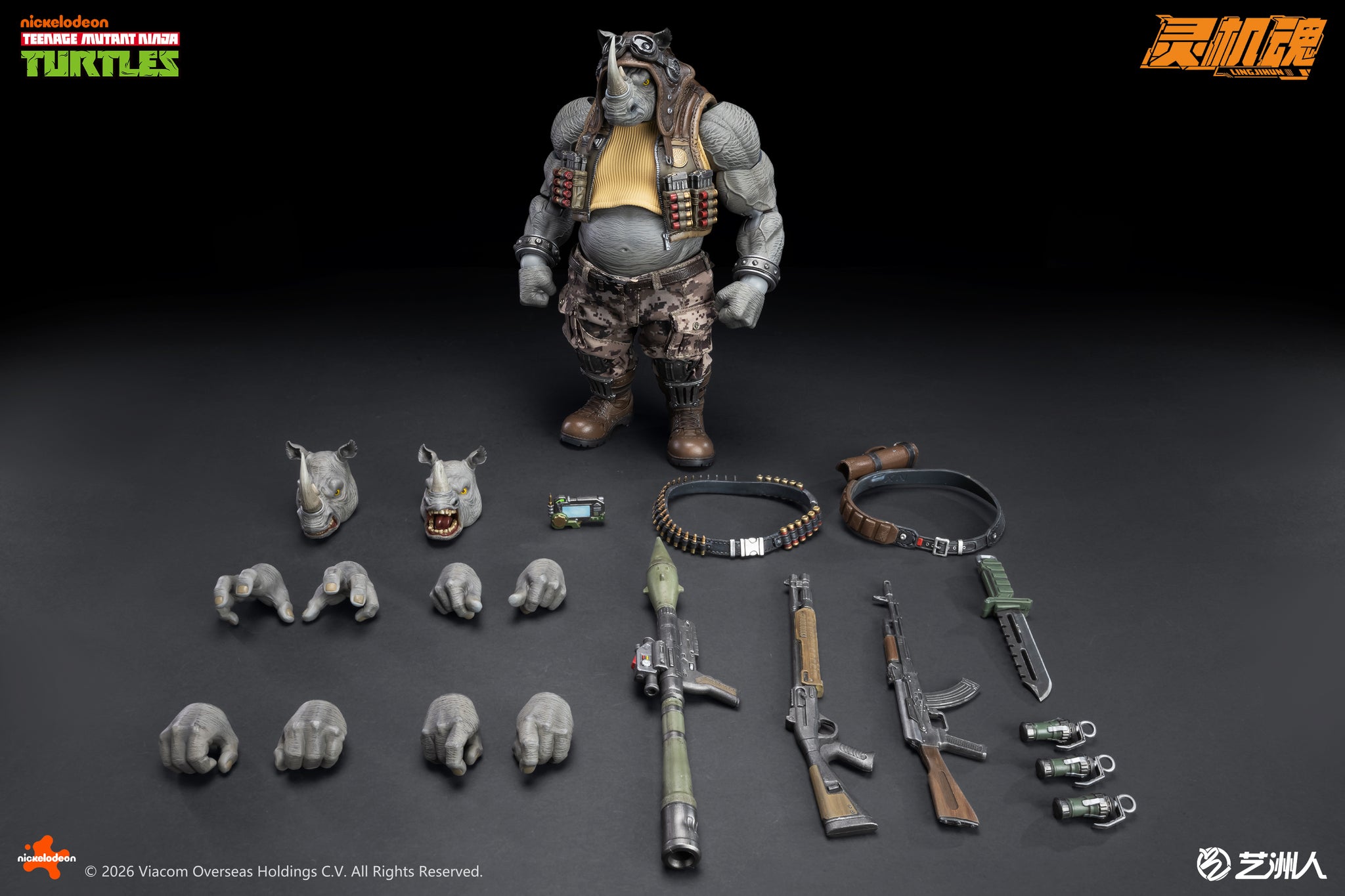 Preorder) Lingjihun Official Licensed TMNT 1/12 Rocksteady and