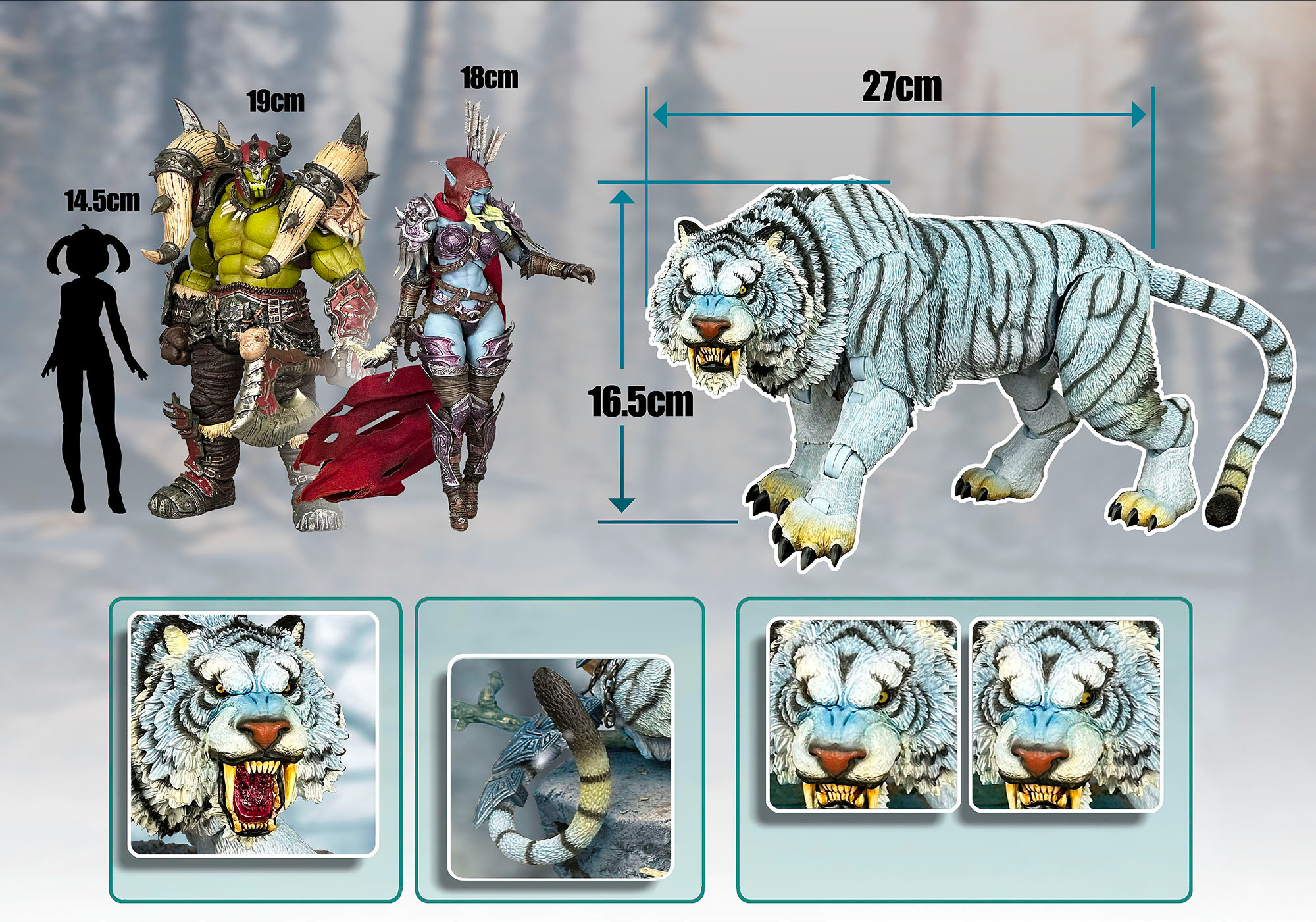 Preorder) FURY TOYS Beast Series Maya Temple Tiger Ember Fang and